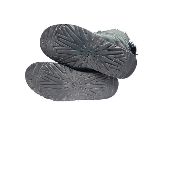 UGG Australia Becket II Dark Green Leather Sheepskin Boots Women's size 6 - Picture 6 of 8